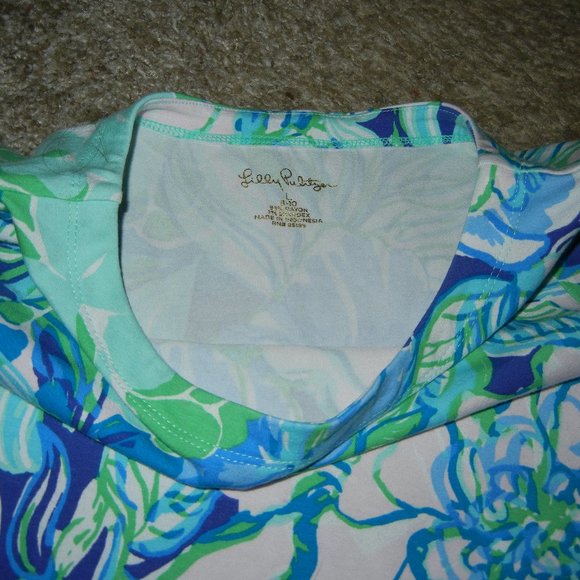 Lilly Pulitzer Girls Mini Sophie Ruffle Sun Dress UPF 50+ Size 8-10 Party Thyme - Picture 3 of 4